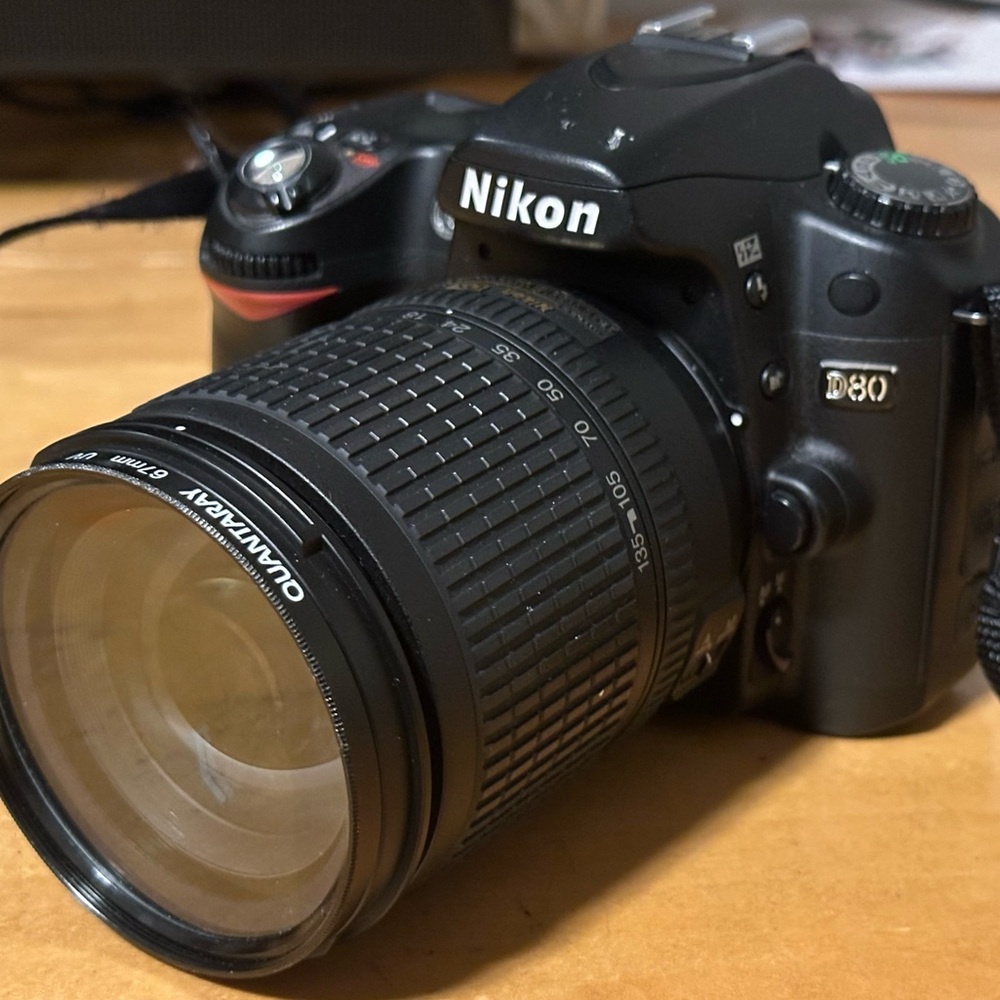 NIKON D80 DIGITAL SLR CAMERA W/3 LENSES and accessories